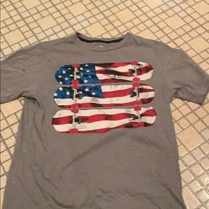 Boys skateboard American flag t-shirt